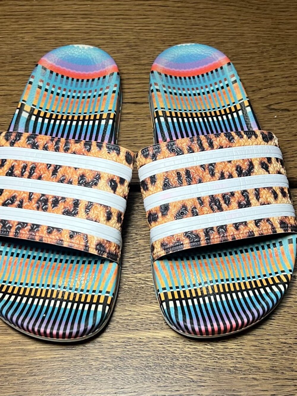 ADIDAS ORIGINALS Women's ADILETTE FARM Multicolor Slides CM8223 US Women’s 7